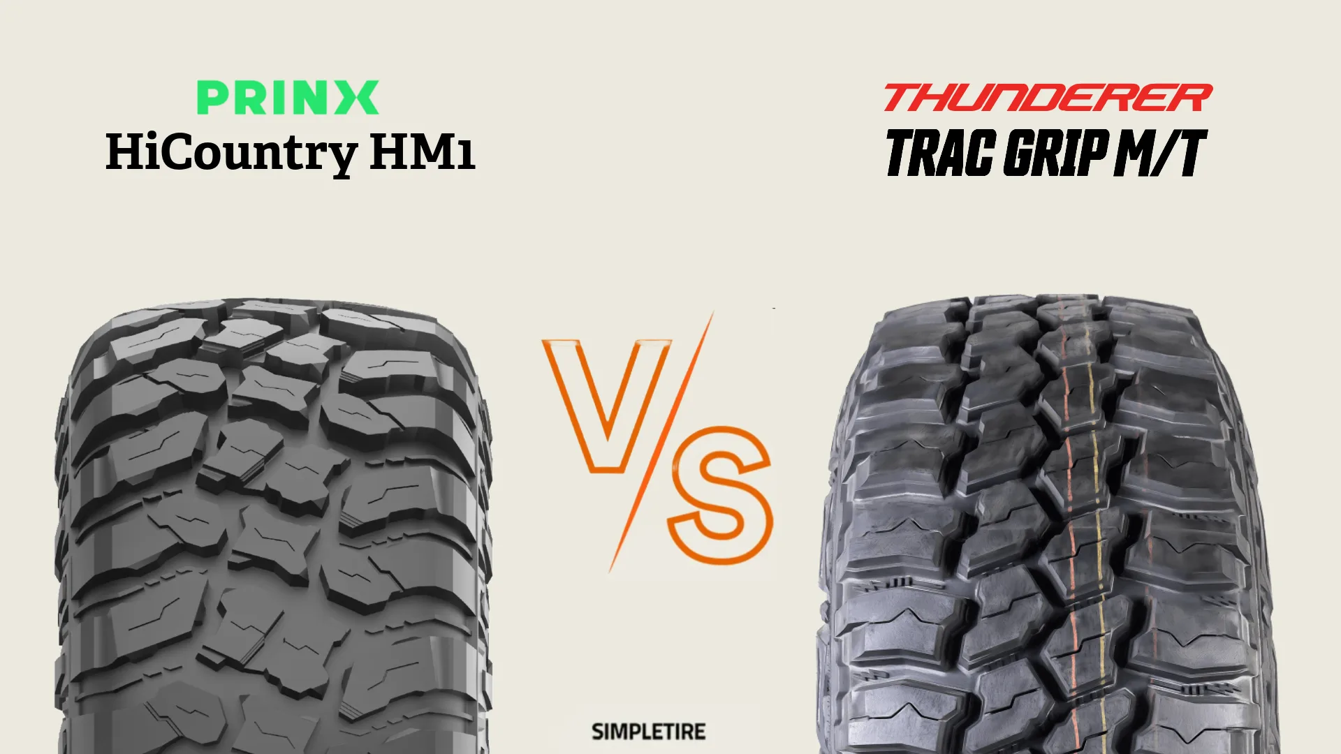 Prinx HiCountry HM1 vs Thunderer Trac Grip M/T tires
